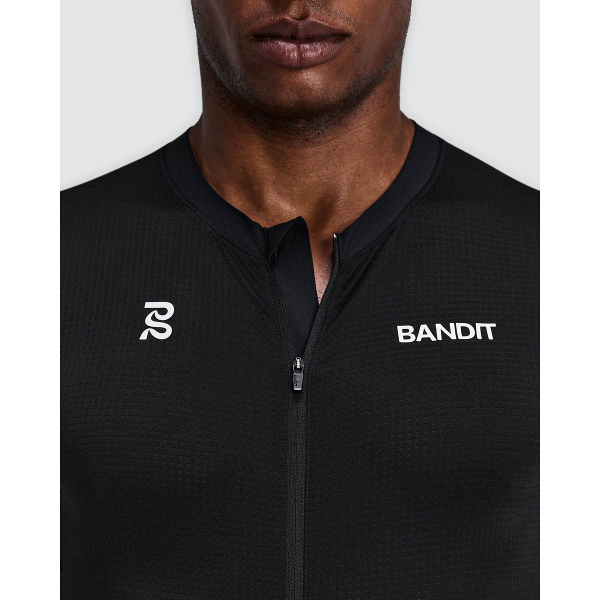Bandit Geomesh 2-Way Zip Run Top Heren
