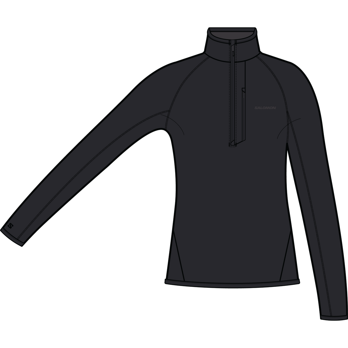 Salomon Essential Lightwarm Half Zip Dames