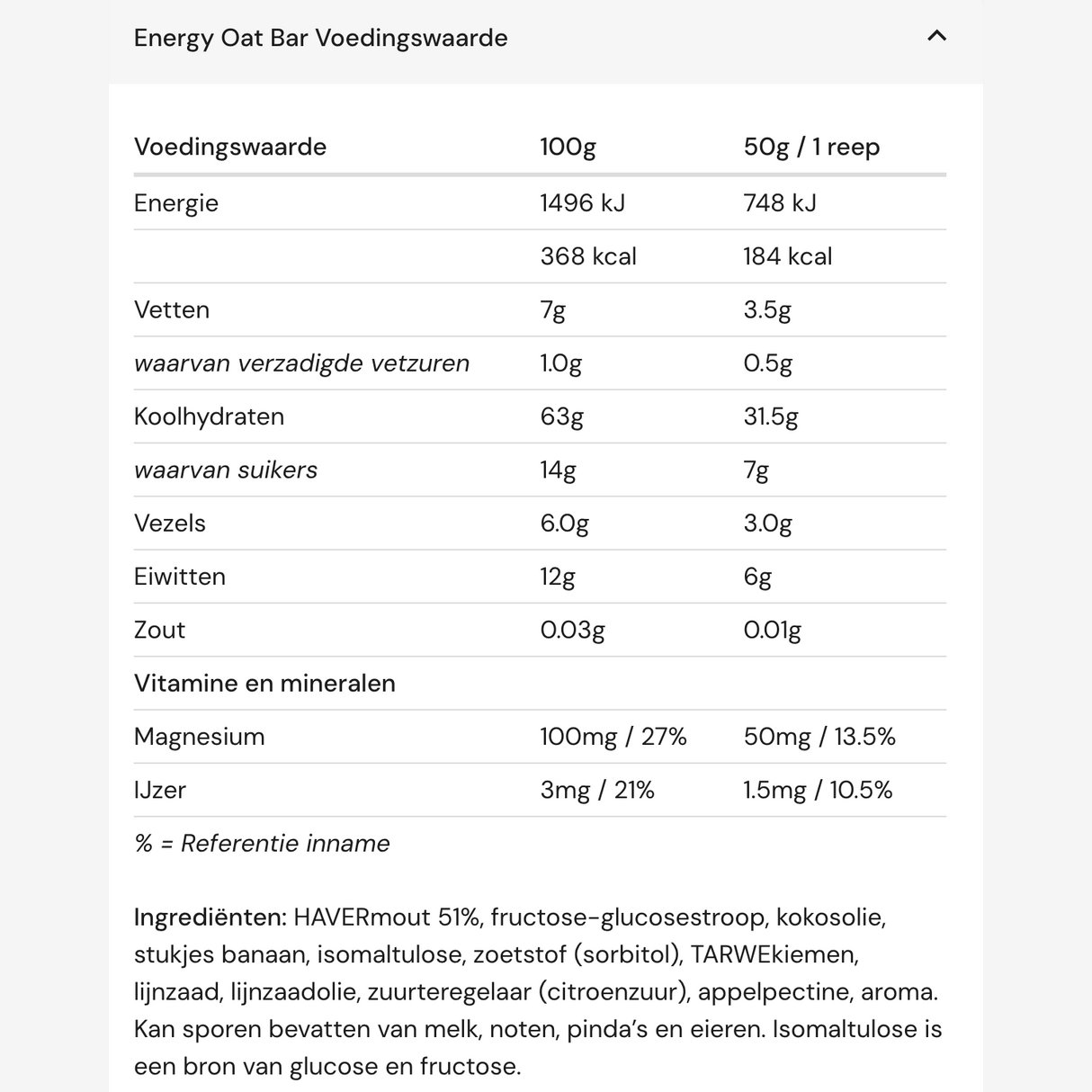 Amacx Energy Oat Bar | Trail.nl