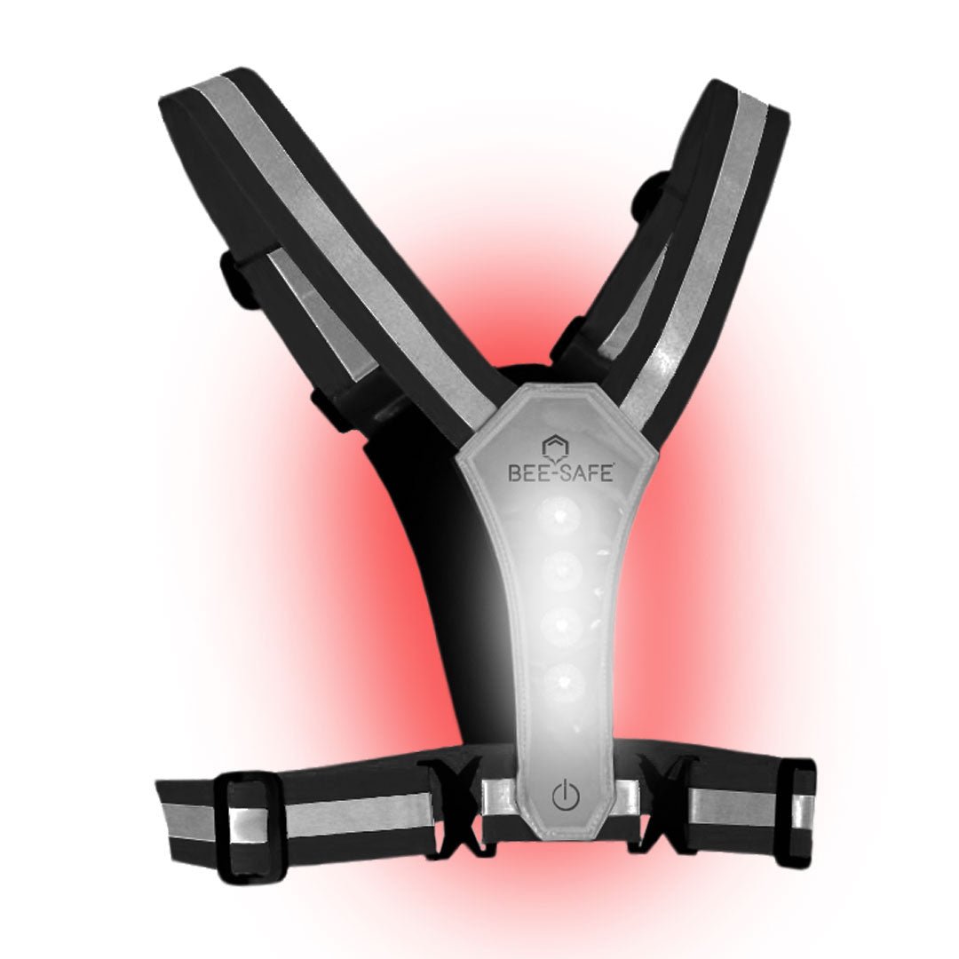 Bee Safe | Led Harness USB-C met Phone-Pocket | Reflectievest | Trail.nl