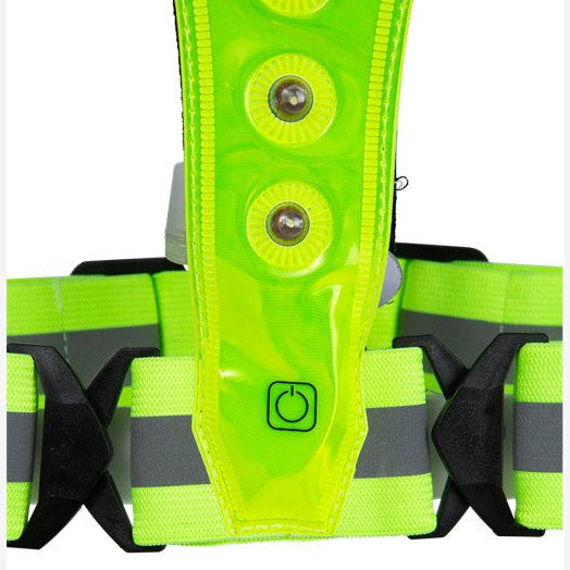 Bee Safe | Led Harness USB-C met Phone-Pocket | Reflectievest | Trail.nl