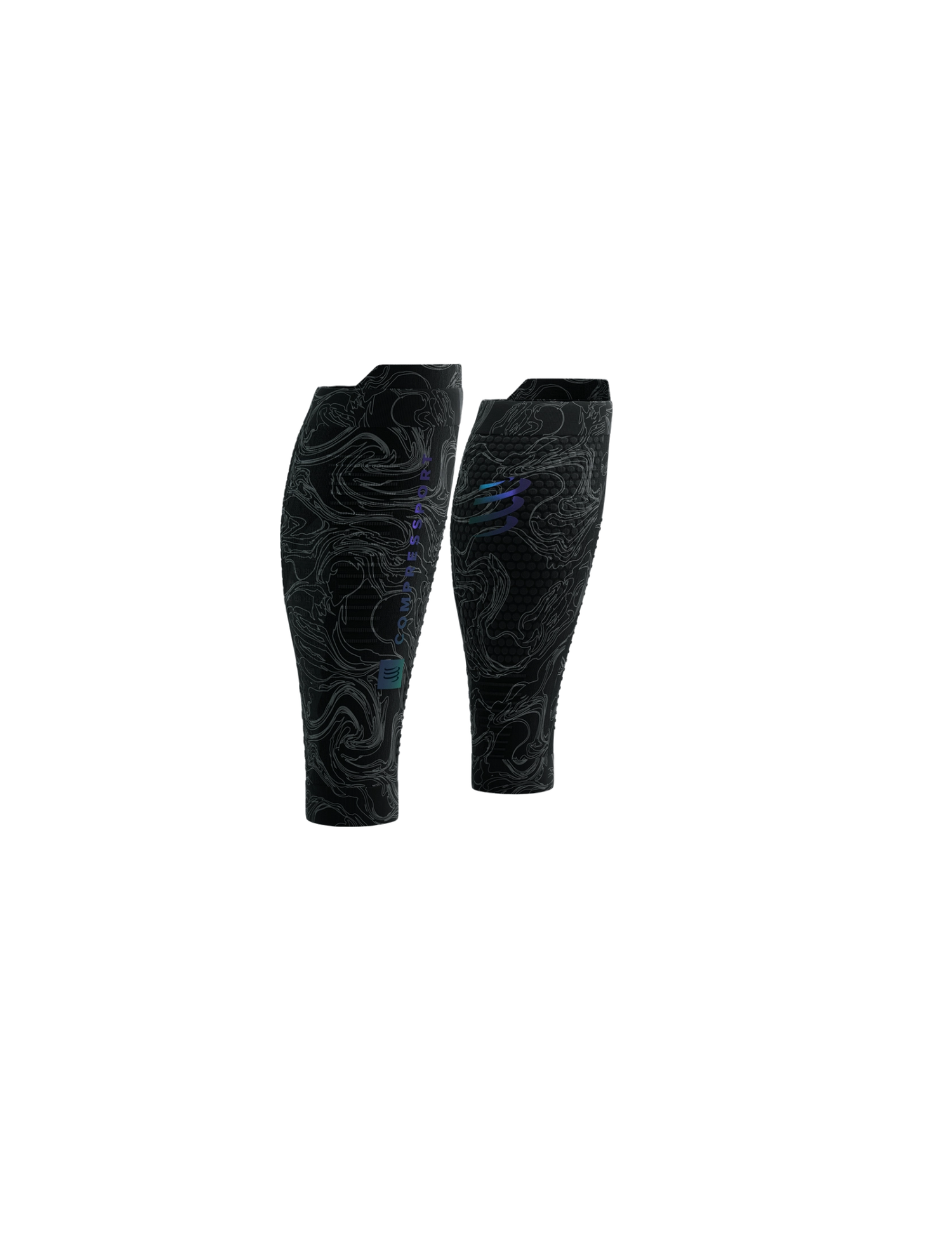 Compressport | R2 3.0 Aurora Calf Sleeves | Compressietubes | Reflectie - Trail.nl