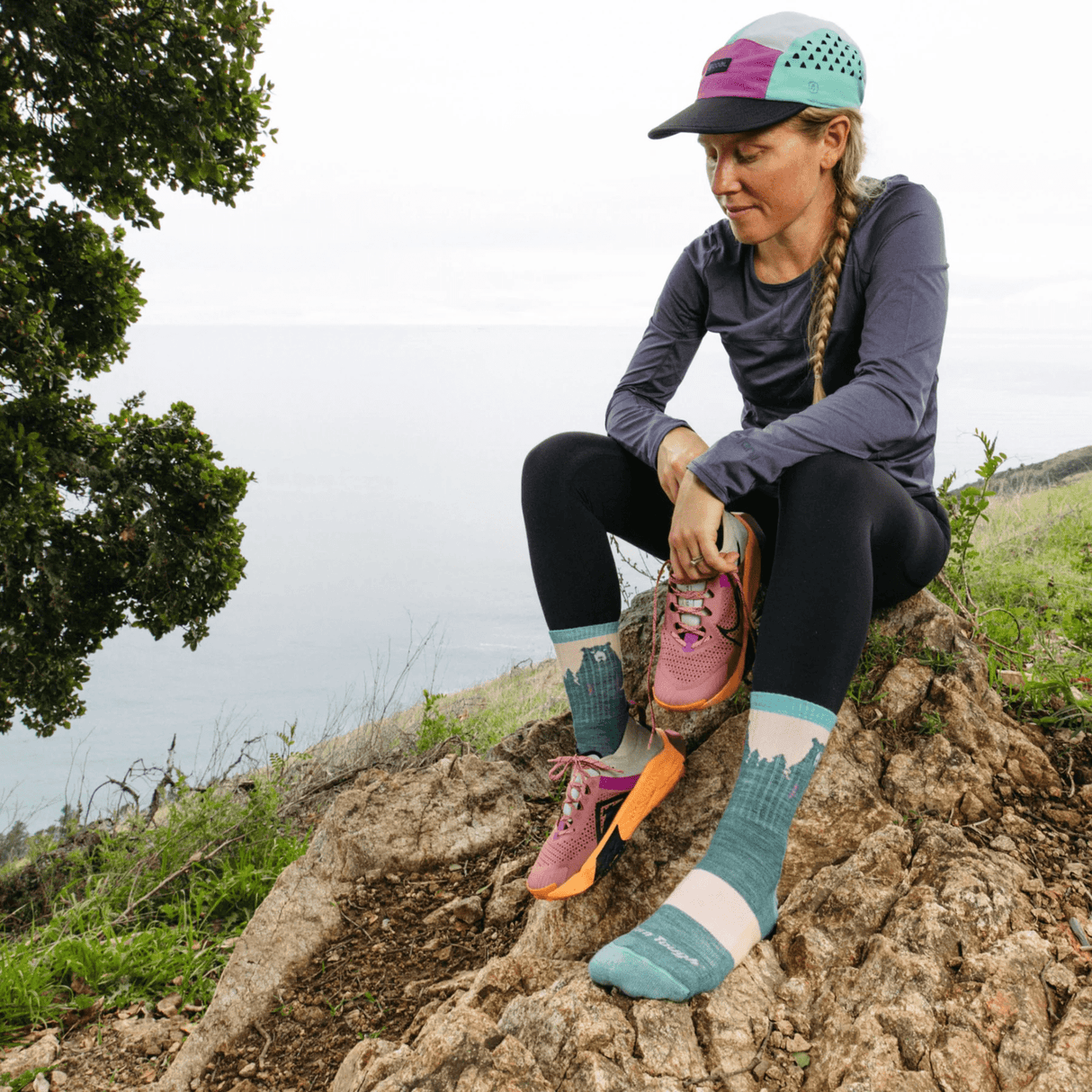 Darn Tough | 1970 Bear Town | Micro Crew | Lightweight | Cushion | Dames | Wandelsokken (SALE) | Trail.nl