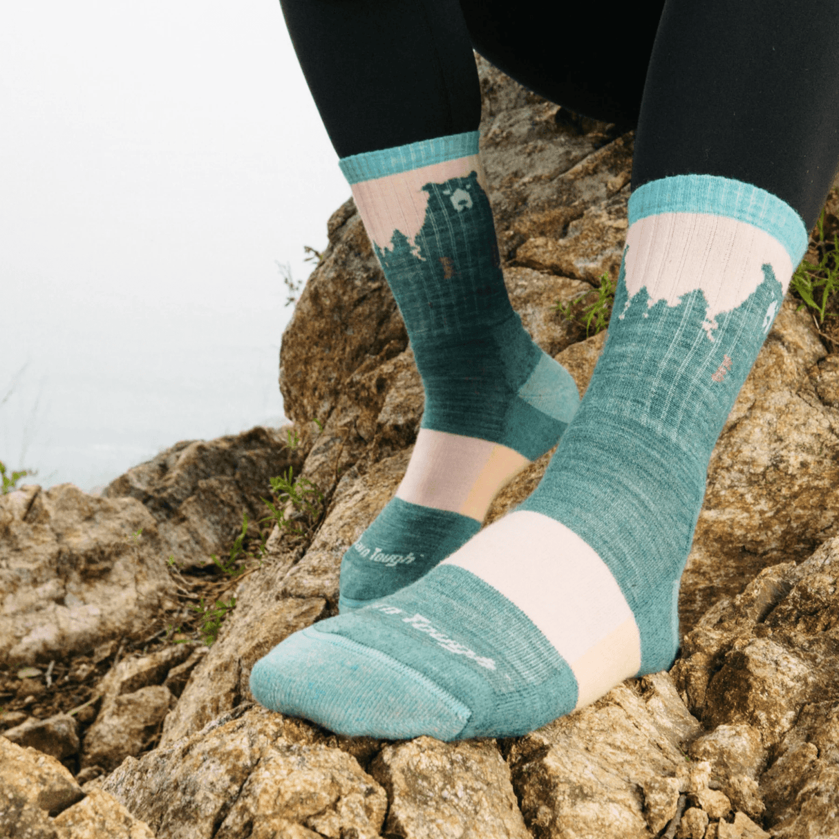 Darn Tough | 1970 Bear Town | Micro Crew | Lightweight | Cushion | Dames | Wandelsokken (SALE) | Trail.nl