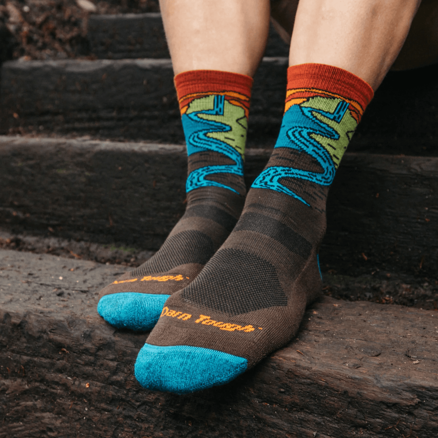 Darn Tough | 5020 Chasing Waterfalls | Micro Crew | Lightweight | Cushion | Heren | Wandelsokken | Trail.nl