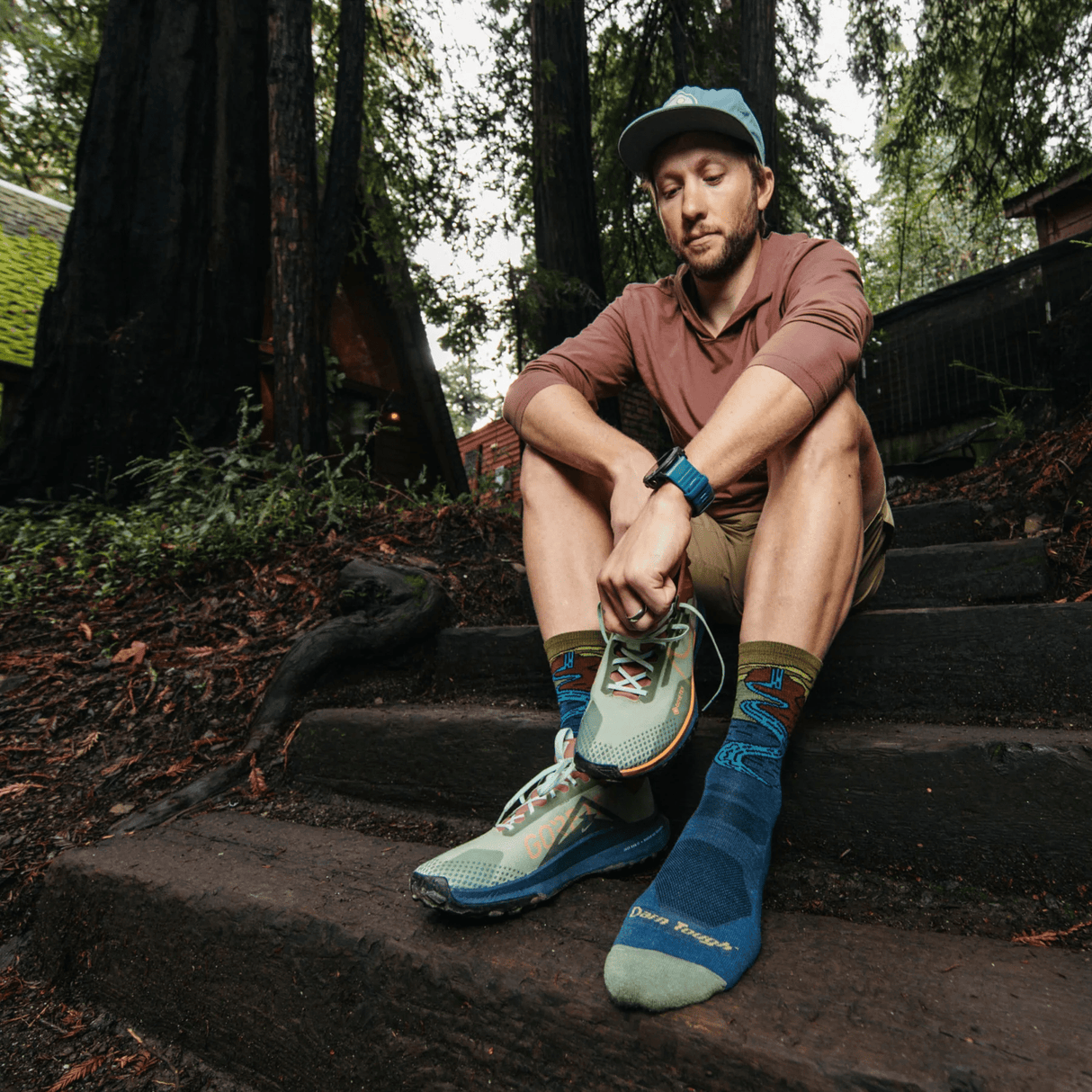 Darn Tough | 5020 Chasing Waterfalls | Micro Crew | Lightweight | Cushion | Heren | Wandelsokken | Trail.nl