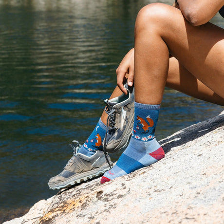 Darn Tough | 5001 Critter Club | Micro Crew | Lightweight | Cushion | Dames | Wandelsokken (SALE) | Trail.nl