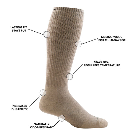 Darn Tough | T4050 Tactical | OTC | Heavyweight | Full Cushion | Unisex | Wandelsokken (SALE) | Trail.nl