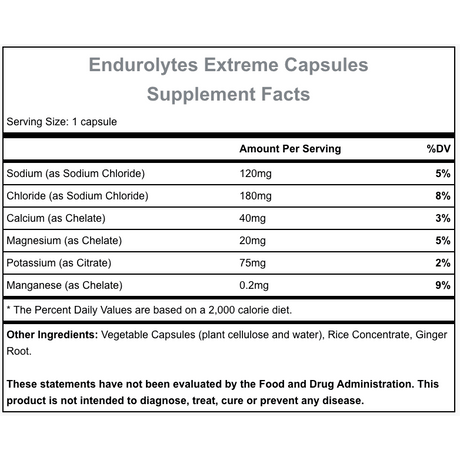 Hammer Nutrition | Endurolytes Extreme | Electrolyten Capsules | Trail.nl