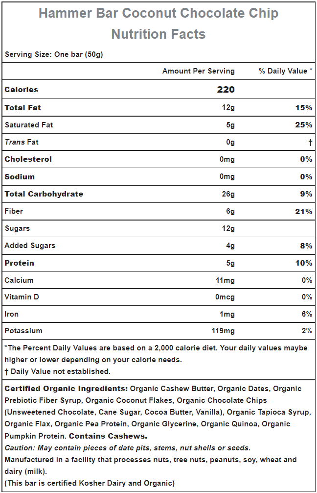 Hammer Nutrition | Raw Energy | Vegan Energybar | Trail.nl