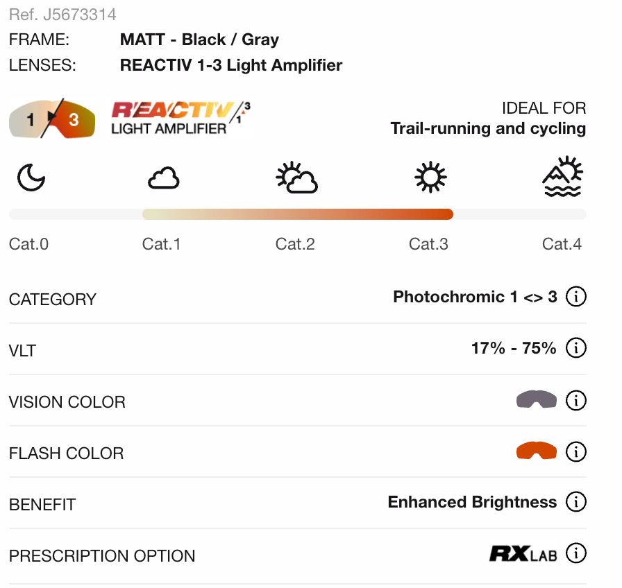 Julbo | Frequency | Reactiv 1-3 Light Amplifier | Hardloopzonnebril | Trail.nl