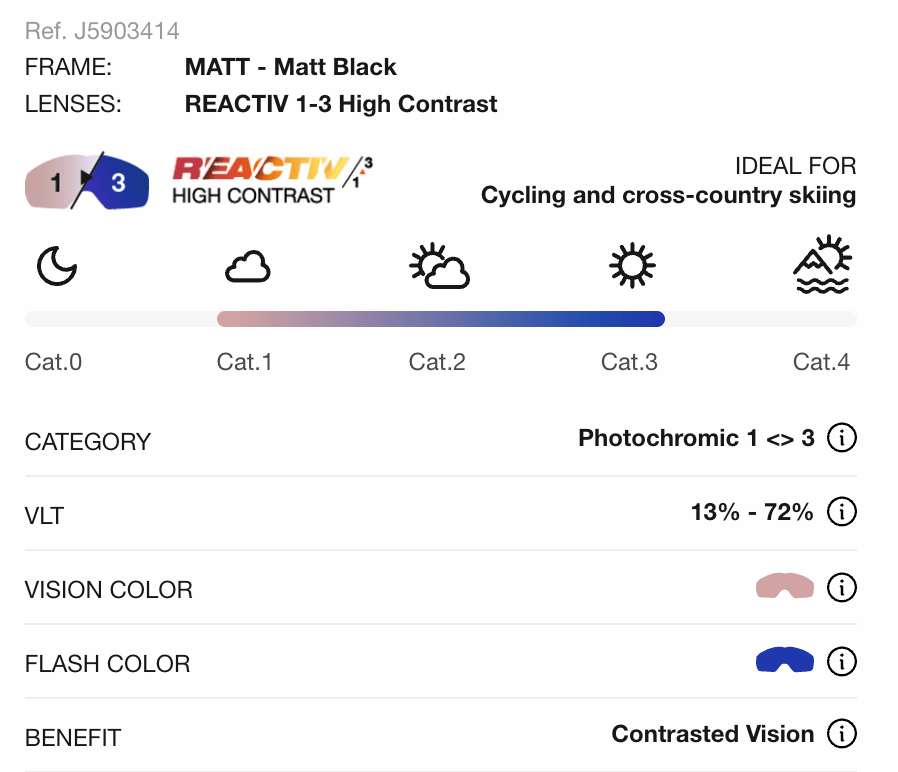 Julbo | Intensity | Reactiv 1-3 High Contrast | Hardloopzonnebril | Trail.nl