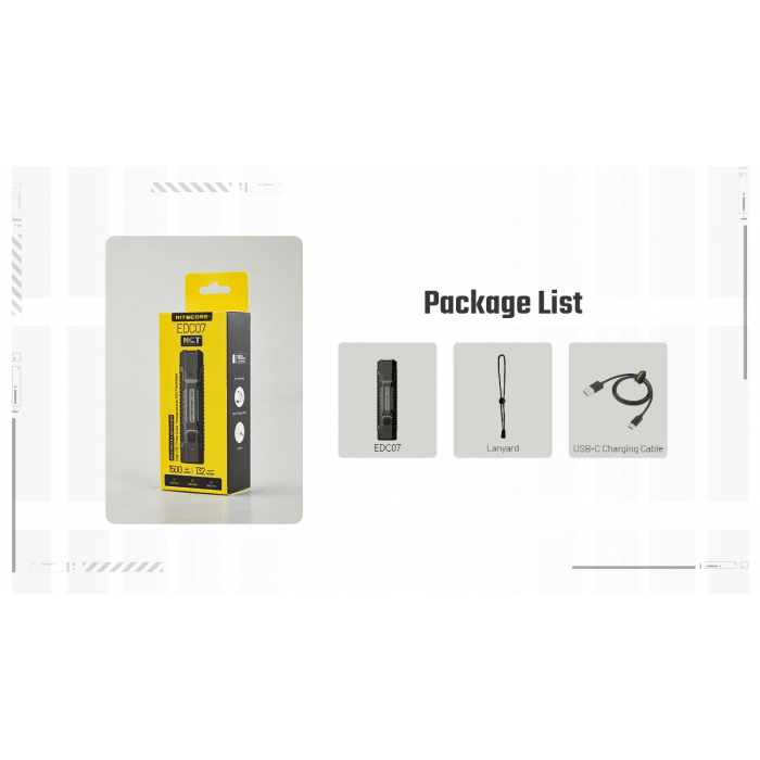 Nitecore | EDC07 | Oplaadbare Zaklamp | 1.500 Lumen | Trail.nl