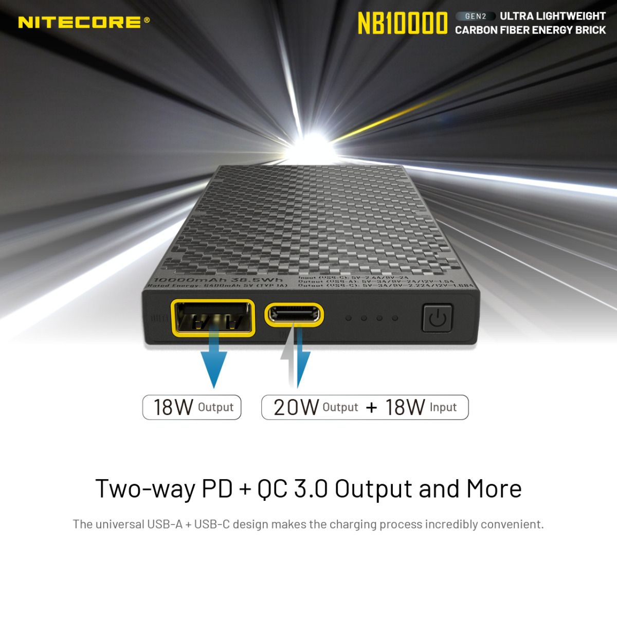 Nitecore | NB10000 Gen2 | Powerbank | 10.000 | Trail.nl
