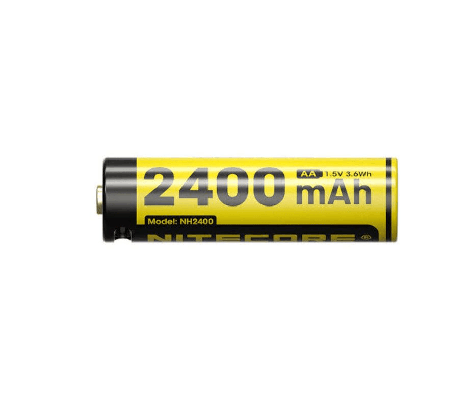 Nitecore NH2400 – AA-Batterie von der Seite mit 2400 mAh