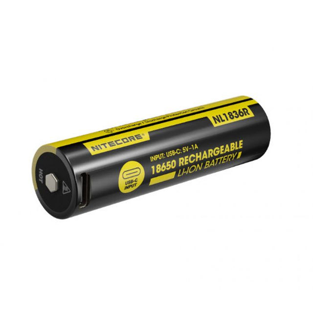 Nitecore | NL1836R | Accu 18650 | 3.6 Ah | USB - C Poort - Trail.nl
