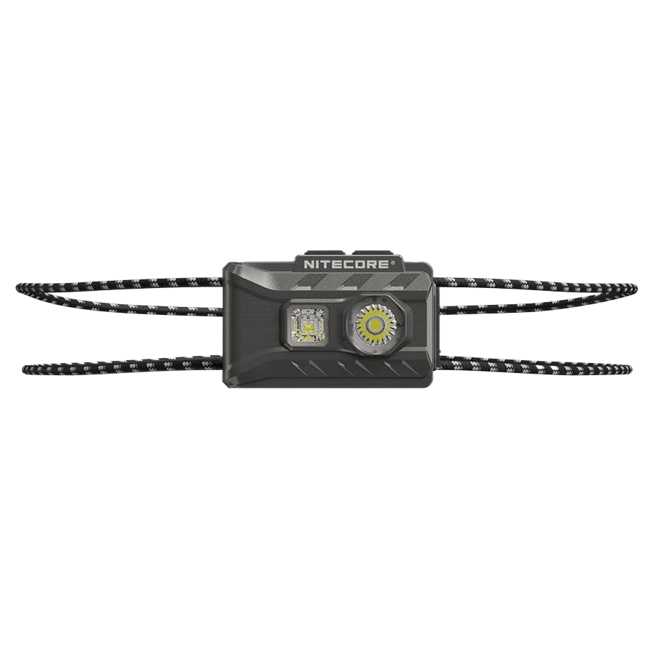 Nitecore NU20 Classic – Lampe und Kordelstirnband gerade von vorne