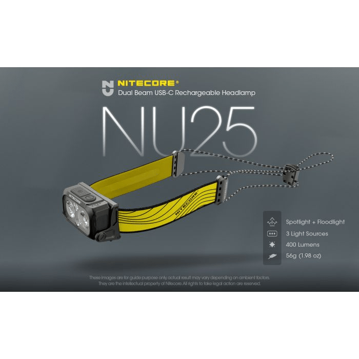 Nitecore | NU25 | Hoofdlamp Oplaadbaar | 400 Lumen | Trail.nl