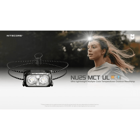 Nitecore | NU25 MCT UL | Ultralight Hoofdlamp Oplaadbaar | 400 Lumen | Trail.nl
