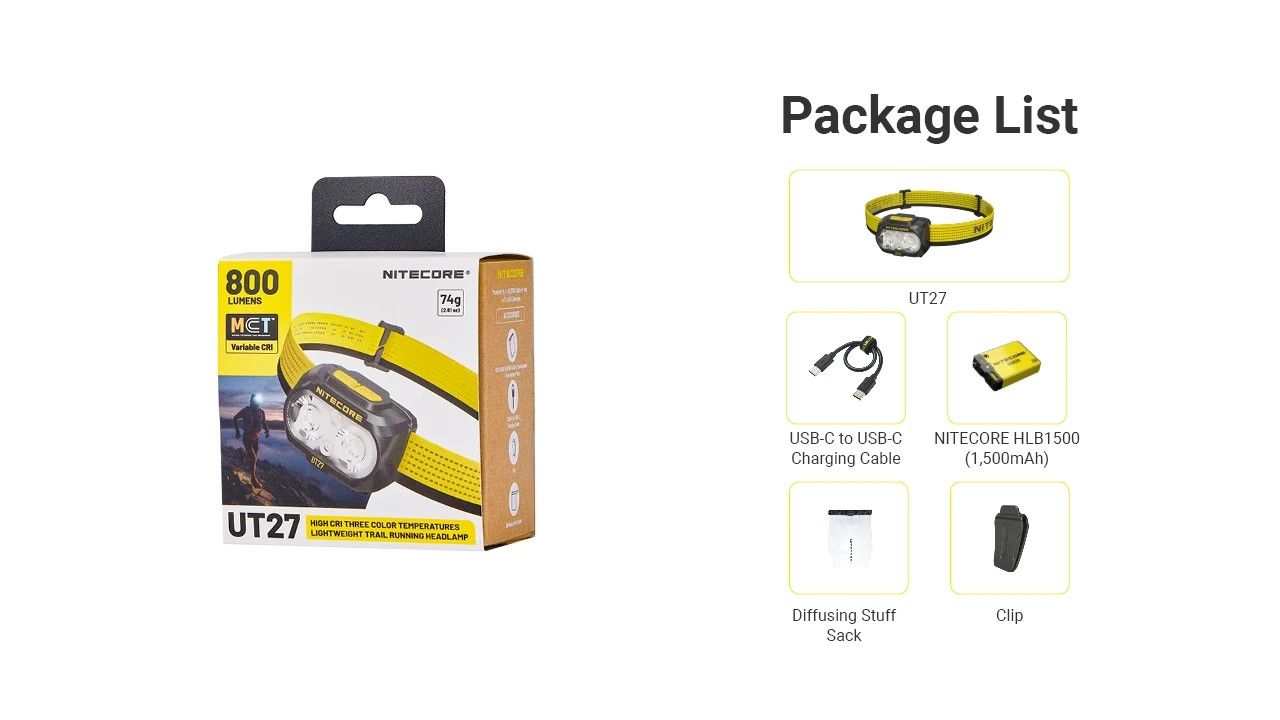 Nitecore | UT27 PRO | Hoofdlamp | 800 Lumen - Trail.nl