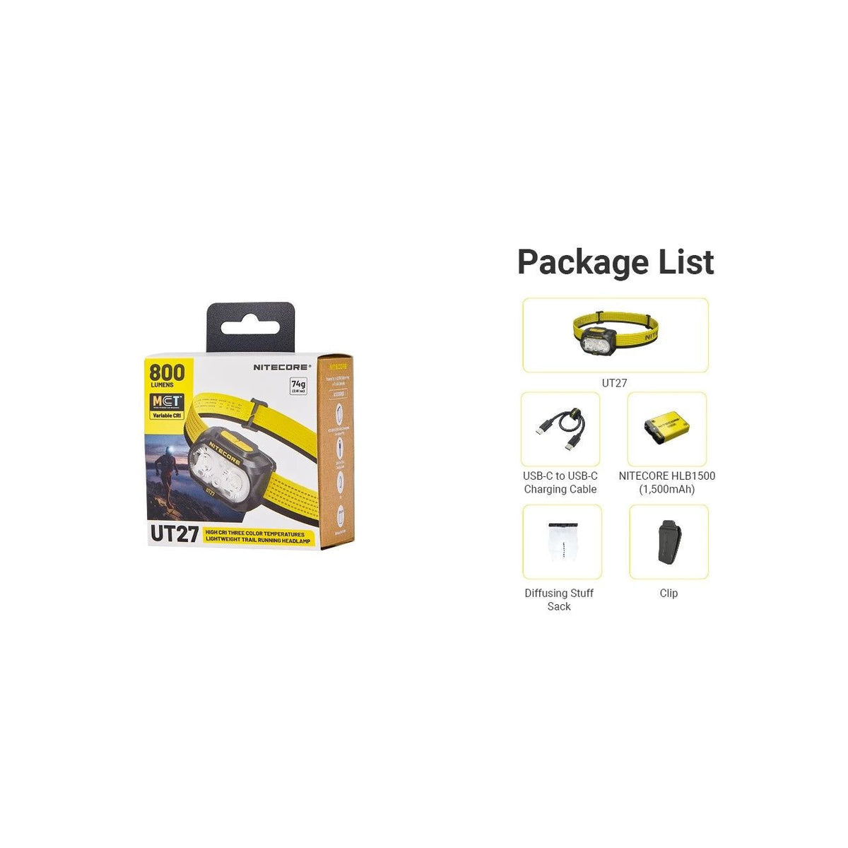 Nitecore | UT27 PRO | Hoofdlamp | 800 Lumen | Trail.nl