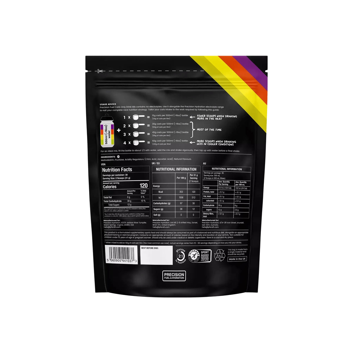 Precision Carb Only Drink Mix (120 Gram Carbs) | Trail.nl