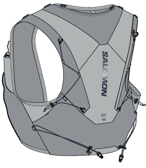 Salomon | Adv Skin 12 | Hardlooprugzak | Unisex | +2 Soft Flasks - Trail.nl