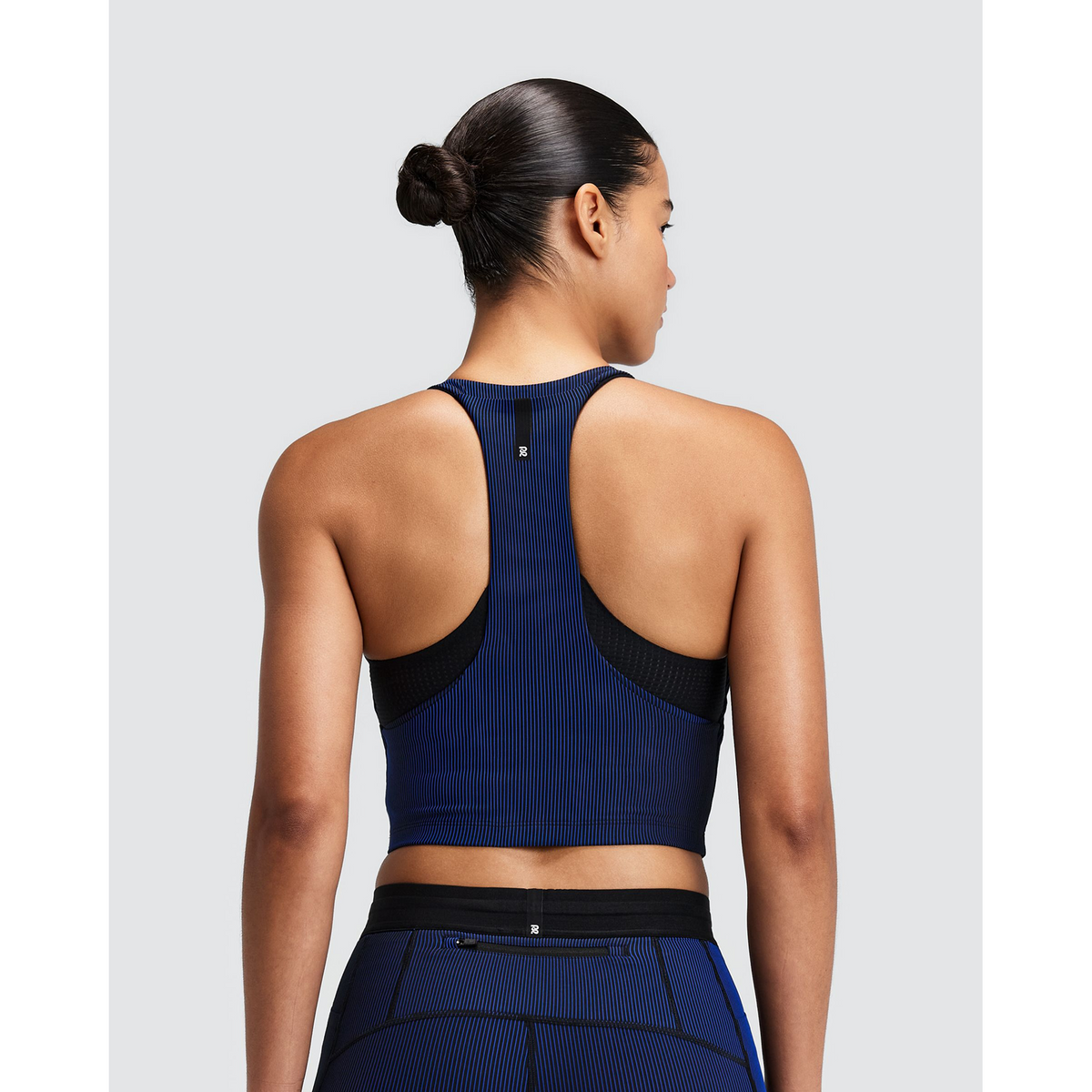 Bandit Striped Cadence Zip Front T-Back Race Crop Dames