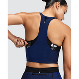 Bandit Striped Cadence Zip Front T-Back Race Crop Dames