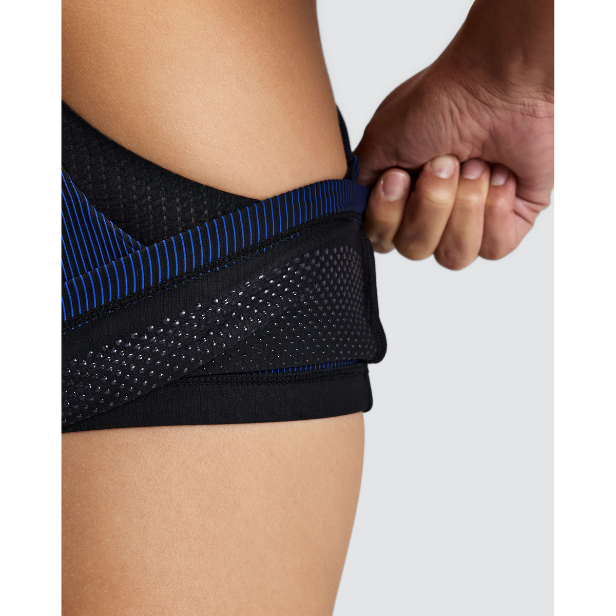 Bandit Striped Cadence Zip Front T-Back Race Crop Dames