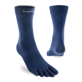 Injinji Everyday Crew Lightweight in donkerblauw – voor- en achterkant van het paar