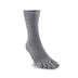 Injinji Everyday Crew Lightweight in grijs – zijaanzicht van de teensok
