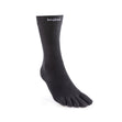 Injinji Everyday Crew Lightweight in zwart – zijaanzicht van de teensok