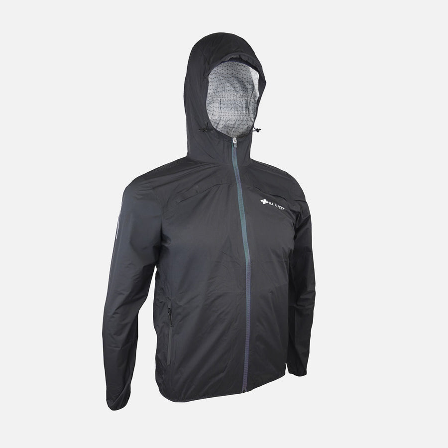 Raidlight Top Extreme Ultra MP+ Heren in zwart – vooraanzicht met capuchon