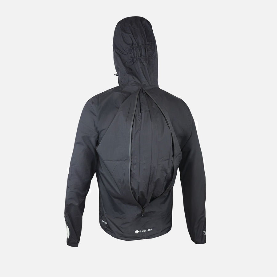 Raidlight Top Extreme Ultra MP+ Heren in zwart – achterkant met open rugplooi voor een trailvest