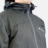 Raidlight Top Extreme Ultra MP+ Heren in zwart – detail kraag met rits en logo