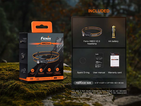 Fenix | HM23 V2.0 | Hoofdlamp | 300 Lumen | Trail.nl