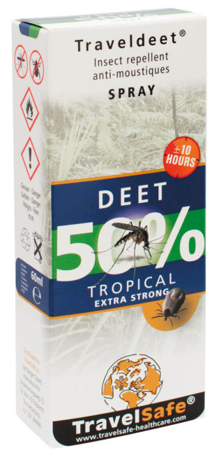 Travelsafe | TravelDEET 50% | Spray tegen muggen en teken | Trail.nl