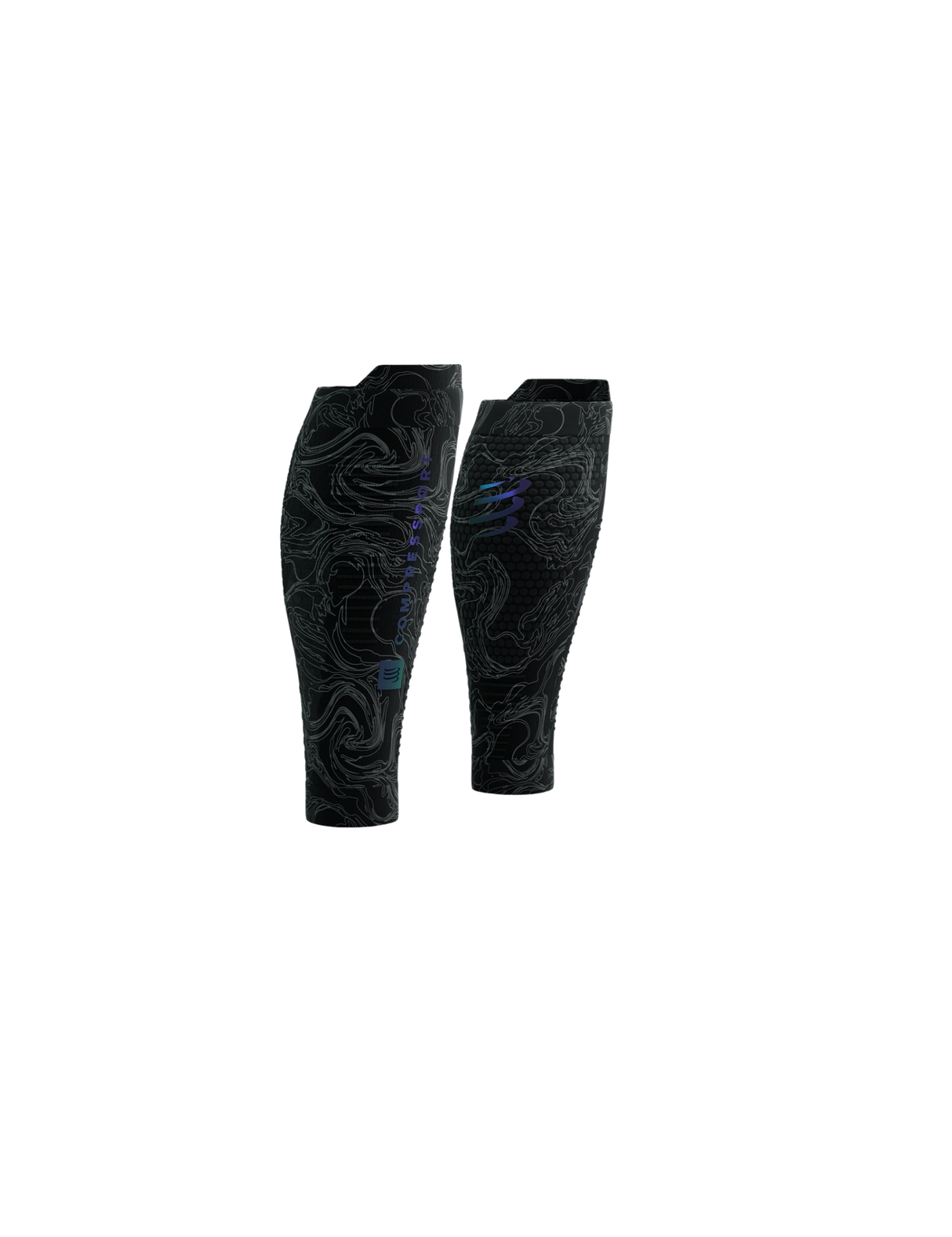 Compressport | R2 3.0 Aurora Calf Sleeves | Compressietubes | Reflectie - Trail.nl