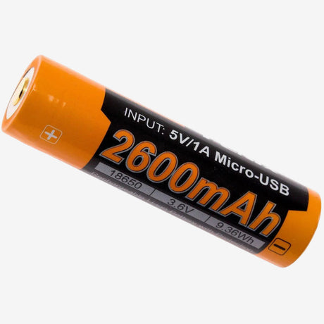 Fenix 18650 Accu 2.6 Ah (USB) | Trail.nl