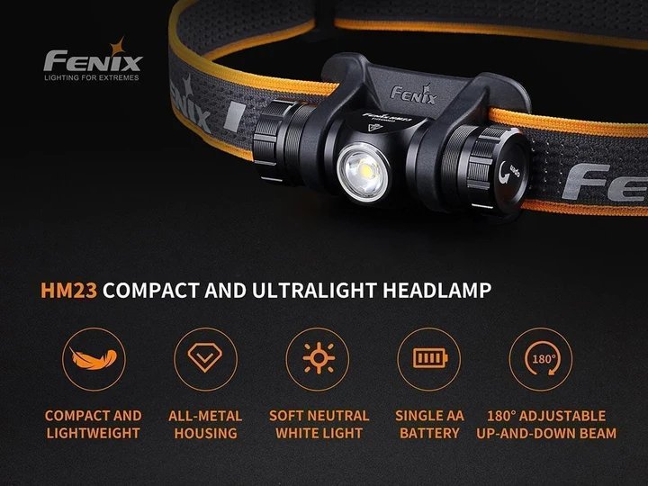 Fenix | HM23 | Hoofdlamp | 240 Lumen | Trail.nl