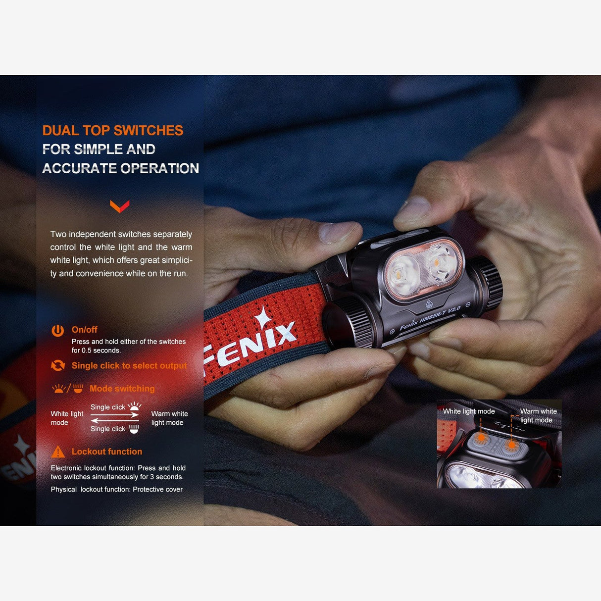 Fenix HM65R-T V2.0 (1600 lumen) | Trail.nl