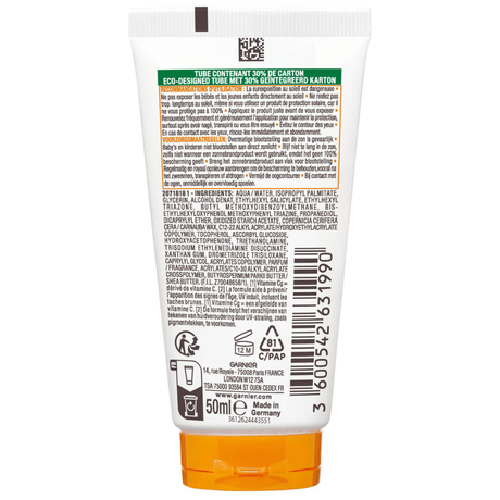 Garnier Ambre Solaire | Hydra 24H | Zonnebrandcreme SPF 50 | 50 ML | Trail.nl