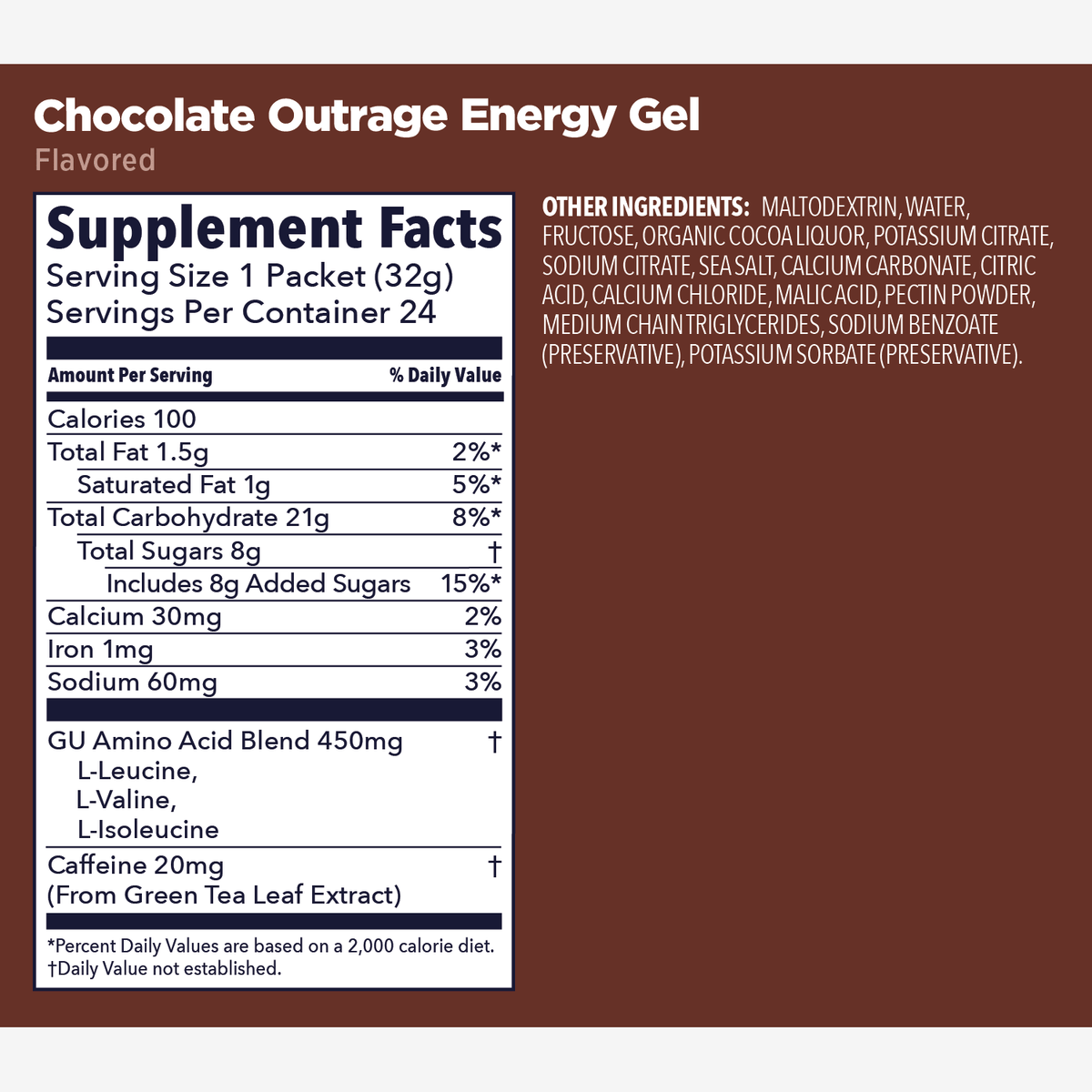 GU Original Energy + Caffeine (23g Carbs) - Trail.nl