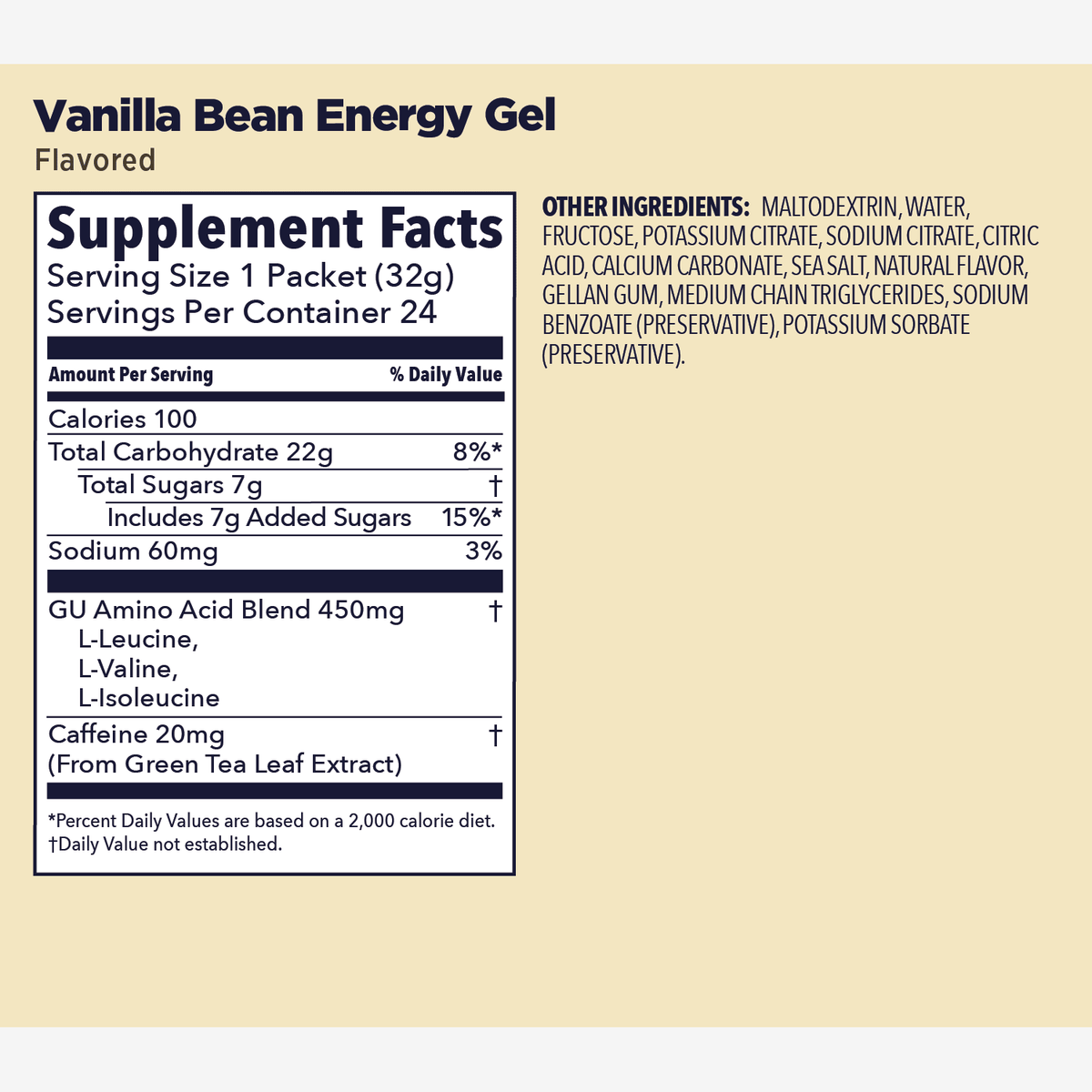 GU Original Energy + Caffeine (23g Carbs) - Trail.nl