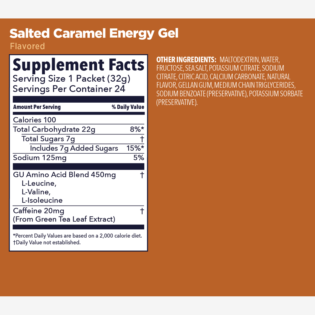 GU Original Energy + Caffeine (23g Carbs) - Trail.nl