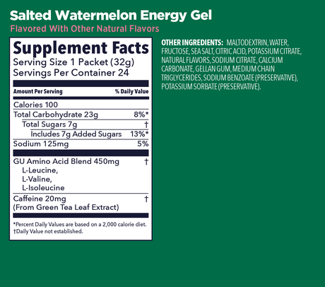GU | Original Energy | Energy Gel + Caffeine | 23 Gram Carbs - Trail.nl