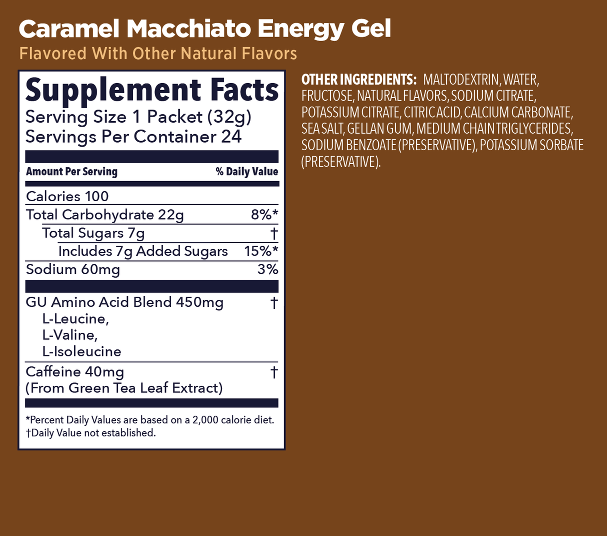 GU | Original Energy | Energy Gel + Caffeine | 23 Gram Carbs - Trail.nl