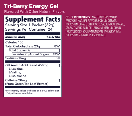 GU | Original Energy | Energy Gel + Caffeine | 23 Gram Carbs - Trail.nl