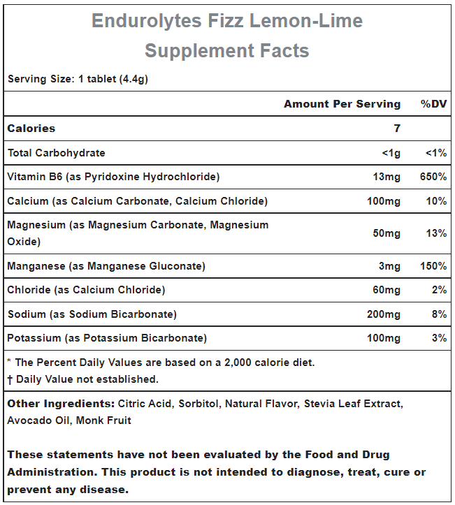 Hammer Nutrition | Endurolytes FIZZ | Elektrolytendrank | 510 mg Elektrolyten | 13 Tabs | Trail.nl